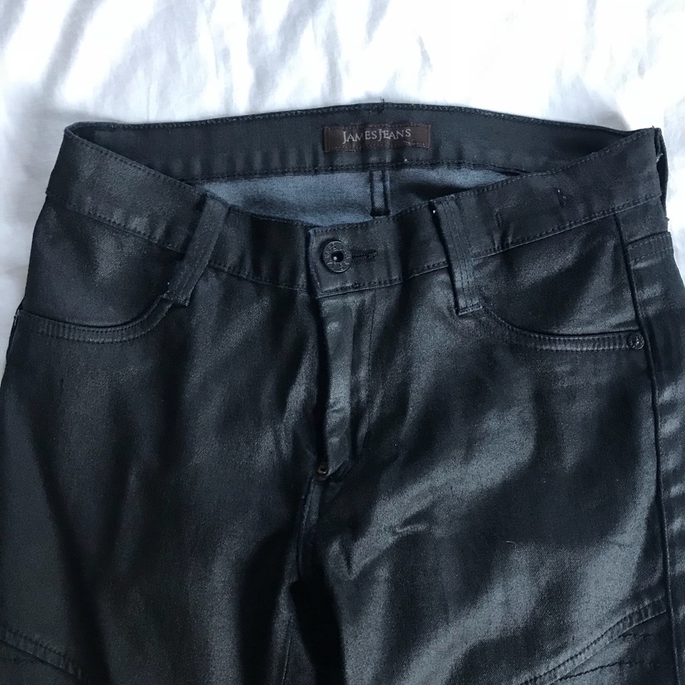 James Jeans faux leather jeans